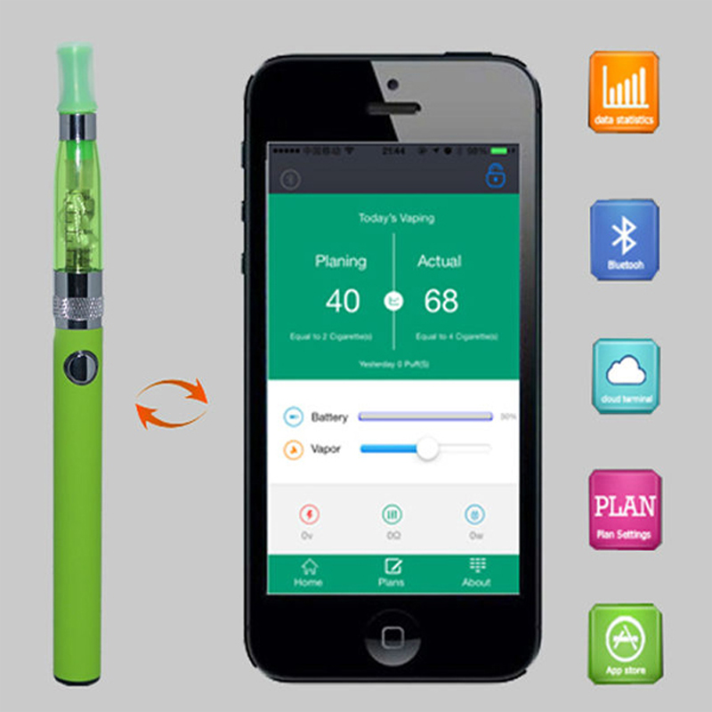 2014 Newest Android App ecig Smartvape E Cigarettes Bluetooth with App of iphone5s 6  Android and IOS